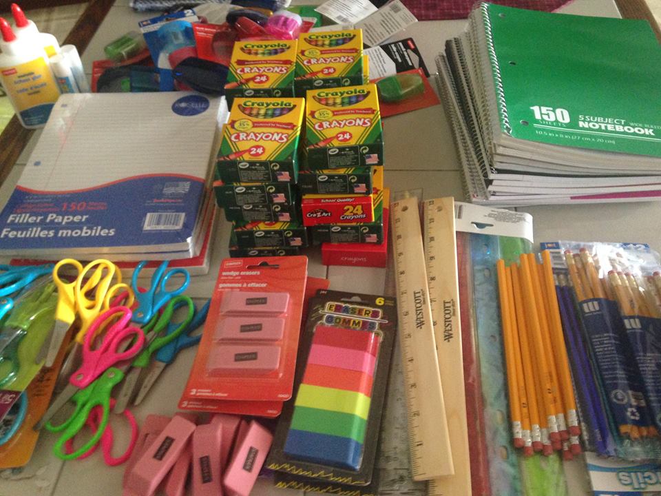packing school kits
